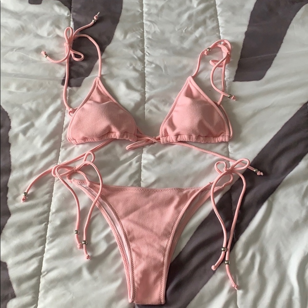 Pink bikini set